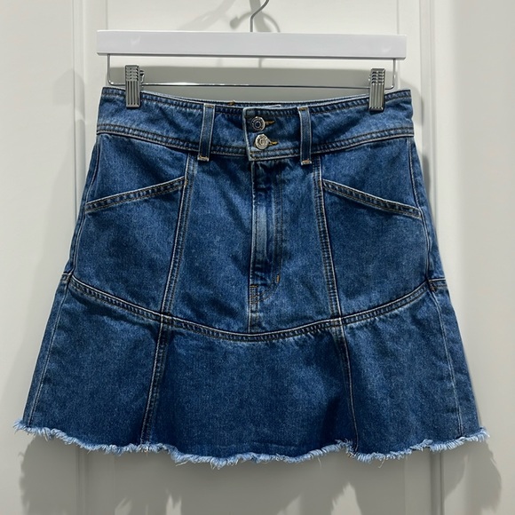 Veronica Beard Lavelle Denim Mini Skirt Sz 8 - Picture 5 of 10